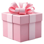 Cute pink gift box